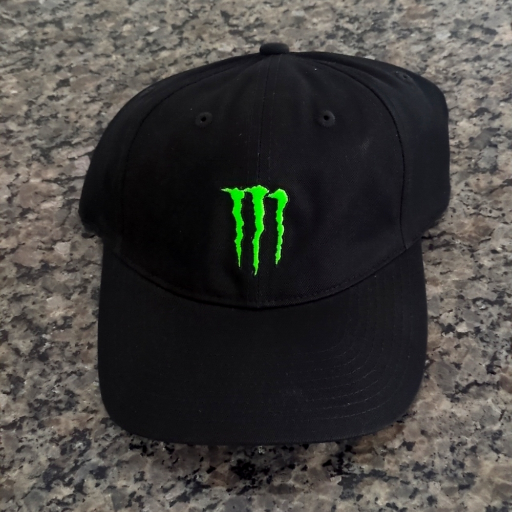 New Monster Energy Black and Green Dad Hat